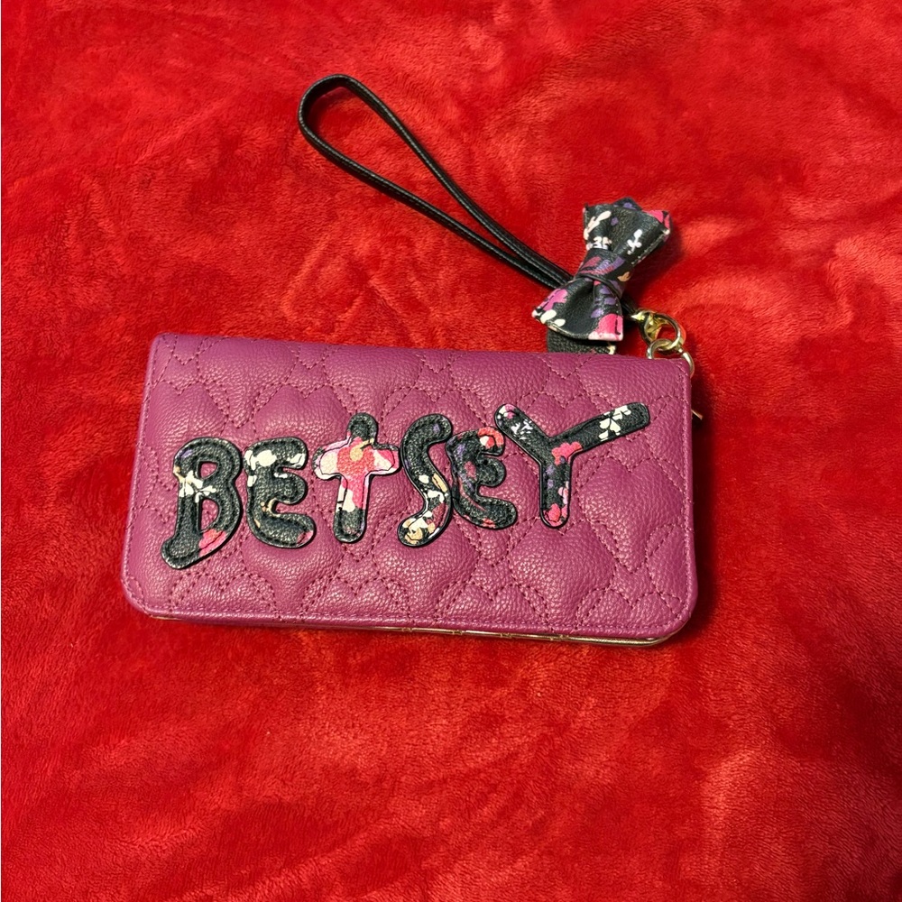 Betsey Johnson Purple Wristlet